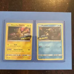 Pokemon TCG Detective Pikachu SM190 Promo Pikachu And Psyduck - Image 1