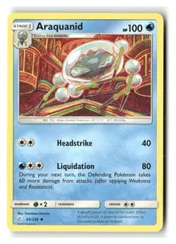Araquanid 65/236 Uncommon Cosmic Eclipse Pokemon Near Mint - Image 1