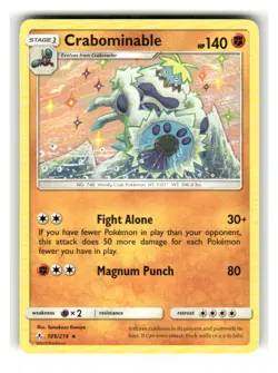 Crabominable 105/214 Rare Unbroken Bonds Pokemon Near Mint - Image 1
