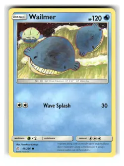 Wailmer 45/236 Common Cosmic Eclipse Pokemon Lightly Played - Image 1