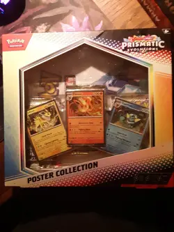 Pokemon TCG SCARLET & Violet Prismatic Evolutions Poster Collection Box Sealed - Image 1