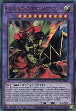 Yugioh BLCR-DE037 Raijin der Splitterblitzstern Ultra Rare 1st NM - Image 1