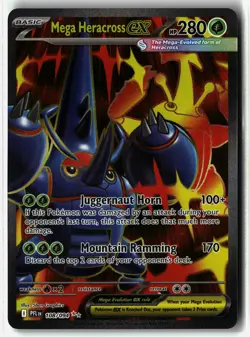 Mega Heracross ex ⭐ 108/094 Holo Ultra Rare Phantasmal Flames 2025 Pokemon NM - Image 1