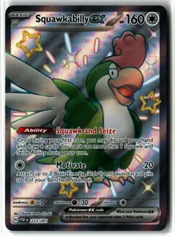 Squawkabilly ex ⭐ 223/091 Holo Shiny Ultra Rare Paldean Fates 2024 Pokemon NM - Image 1