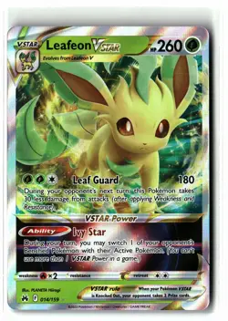 Leafeon VSTAR ⭐ 014/159 Holo VSTAR Rare Crown Zenith 2023 Pokemon NM - Image 1