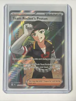 Team Rocket's Proton 227/182 Ultra Rare Trainer Pokemon Destined Rivals NM - Image 1