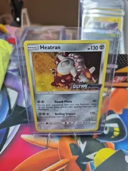 Pokemon Heatran SM96 Holo Rare Prerelease Ultra Prism Promo NM - Image 1