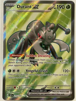 Pokemon Durant ex 215/191 FA Ultra Rare - Surging Sparks NM - Image 1