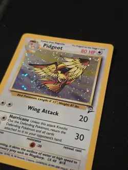 Pokemon TCG Pidgeot Base Set 2 14/130 Holo Rare HP80 English 1999 WOTC - Image 3