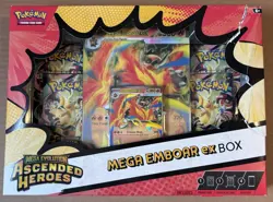 Pokemon TCG: Mega Emboar ex Box – Ascended Heroes Collection - Booster Box - Image 1