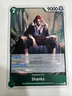 Shanks OP14-027 Rare | One Piece Card Game | The Azure Sea’s Seven | NM - Image 1