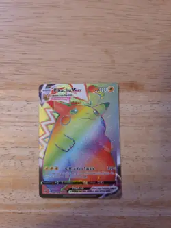 Pokemon Vivid Voltage Rainbow Pikachu VMAX Gigantamax 188/185 Secret Rare Card - Image 1