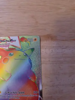 Pokemon Vivid Voltage Rainbow Pikachu VMAX Gigantamax 188/185 Secret Rare Card - Image 3