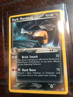 Pokemon Dark Marowak TCG 7/109 Regular Rare Card LP - Image 1