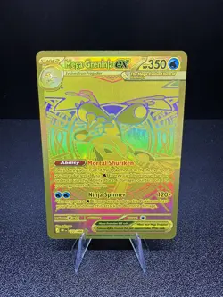 Pokemon Mega Greninja EX 122/86 Chaos Rising Mega Hyper Rare Gold Card - Image 1