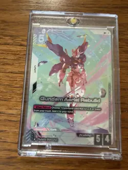 Gundam Aerial Rebuild GD01-067 LR+ FOIL Newtype Rising Gundam Card Game - Image 1