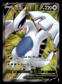 Lugia V 185/195 Ultra Rare Silver Tempest Pokemon Card - Image 2