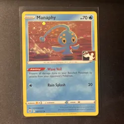 HEAD SWIRL Manaphy Holo Pokemon Prize Pack Series 3 Promo Stamped Card NM - Image 1