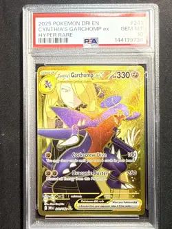 Cynthia's Garchomp ex 241/182 Sv10: Destined Rivals Holo PSA 10 Pokemon TCG CARD - Image 1