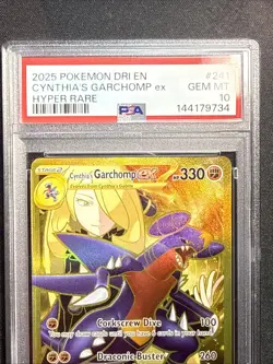 Cynthia's Garchomp ex 241/182 Sv10: Destined Rivals Holo PSA 10 Pokemon TCG CARD - Image 3