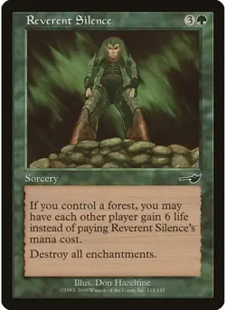 Reverent Silence 111 MTG NM - Nemesis - Image 1