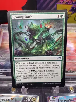 Roaring Earth 204/302 Uncommon Non Foil MTG Kamigawa Neon Dynasty - Image 1
