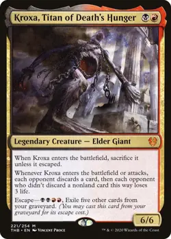 Kroxa, Titan of Death's Hunger [THB - 221] - LP [Foil] TCG MTG - Image 1