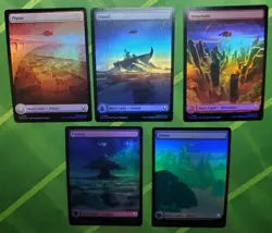 MTG Avatar Full Art FOIL Land Set of 5 NM - Image 1