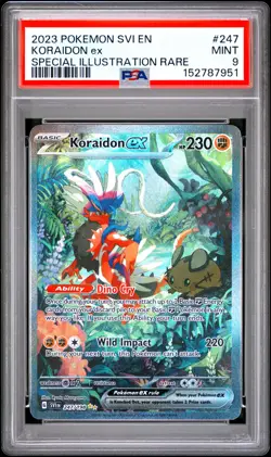 2023 POKEMON SVI EN-SCARLET & VIOLET SPECIAL ILLUSTRATION RARE KORAIDON EX PSA 9 - Image 1