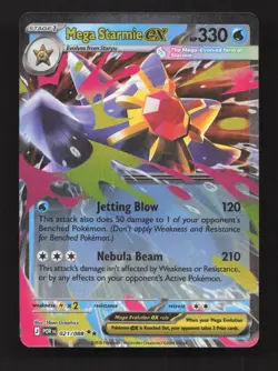 Mega Starmie ex 021/088 Double Rare Perfect Order Pokemon Near Mint - Image 1