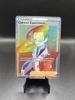 Pokemon Colress's Experiment 205/196 Rainbow Full Art Lost Origin Secret Rare - Image 1