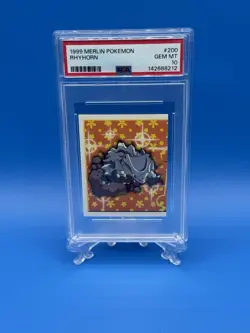 1999 Merlin Pokemon Rhyhorn & Rhydon Stickers Sequential Certifications PSA 10 - Image 3