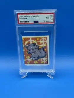 1999 Merlin Pokemon Rhyhorn & Rhydon Stickers Sequential Certifications PSA 10 - Image 5