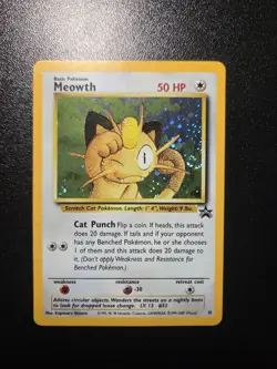 Meowth 10/53 MP Cosmos Holo Black Star Pokemon Gameboy Promo - Image 1