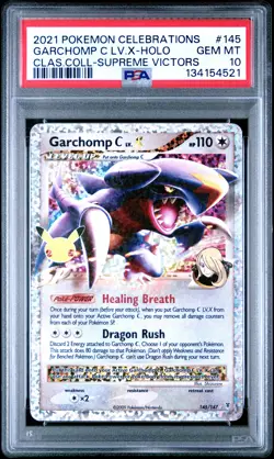 PSA 10 - Garchomp C Lv.X 145/147 SWSH Celebrations Classic Collection - Pokemon - Image 1