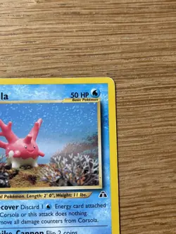 Pokemon TCG - Corsola 37/75 Unlimited Uncommon Neo Discovery - 2001 - Yuka Morii - Image 4