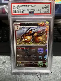 PSA 10 Japanese Pokemon 151 Dodrio Master Ball Reverse Holo 085 2023 SV2A GEM MT - Image 1