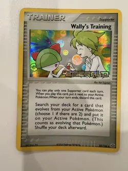 Pokemon TCG Wally's Training EX Emerald 85/106 holo Stamped 2005 LP - Image 1