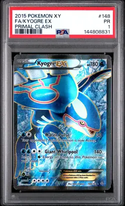 2015 POKEMON XY PRIMAL CLASH #148 FULL ART/KYOGRE EX PSA 1 - Image 1