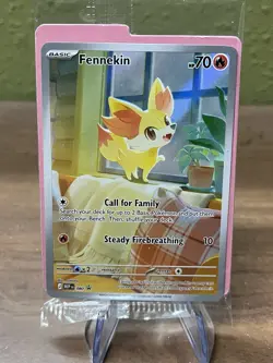 Pokemon Fennekin Chaos Rising Promo Illustration Rare 080 - Image 1