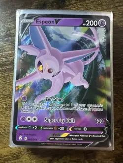 Espeon V 064/203 Ultra Rare, Evolving Skies, Full Art Holo, Pokemon TCG, NM - Image 1