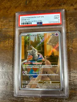 Pokemon 2024 SVP En Promo Paldean Fates ETB MIMIKYU #075 PSA 9 Mint RARE 4 - Image 1