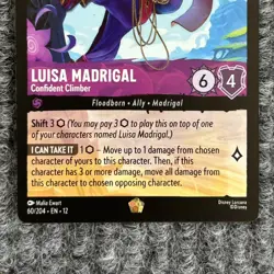 Disney Lorcana Wilds Unknown Luisa Madrigal Confident Climber 60/204 NM Legendar - Image 4