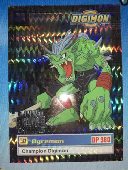 Ogremon Holo Digimon Digital Monsters Card 1999 TCG prism 29 Of 34 Prism - Image 1