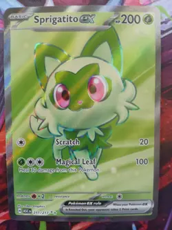 Pokemon TCG Sprigatito EX SV1 Ultra Rare Foil 251/217 Basic HP200 2024 Card - Image 1