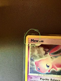 Pokemon Card Secret Wonders Mew 15/132 Rare Holo Bleed x4 SWIRL! LP - Image 5