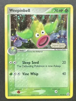 Pokemon Card Weepinbell Reverse Holo LP Legend Maker 47/92 - Image 1