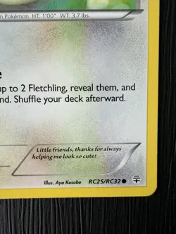 Fletchling - RC25/RC32 - Pokemon Generations Radiant Collection Common Card LP - Image 4