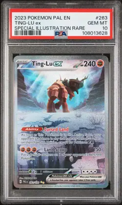 Pokemon TCG Ting-Lu EX Holo Card 263/193 Sv02: Paldea Evolved PSA 10 - Image 1