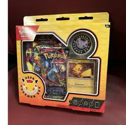 2026 Pokemon Day Collection Kit Pikachu Promo Card, Coin & 3 Booster Packs - Image 1